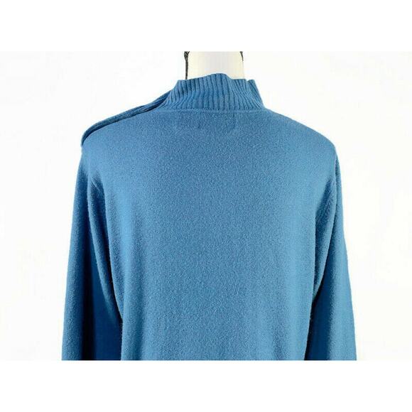 Parisian Works Pullover Top Women's Large Blue 3/4 Sleeves Crew Neck - Picture 9 of 9
